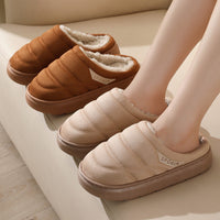 Chaussons d'hiver unisexes peluche anti-dérapant chaud - Nadir