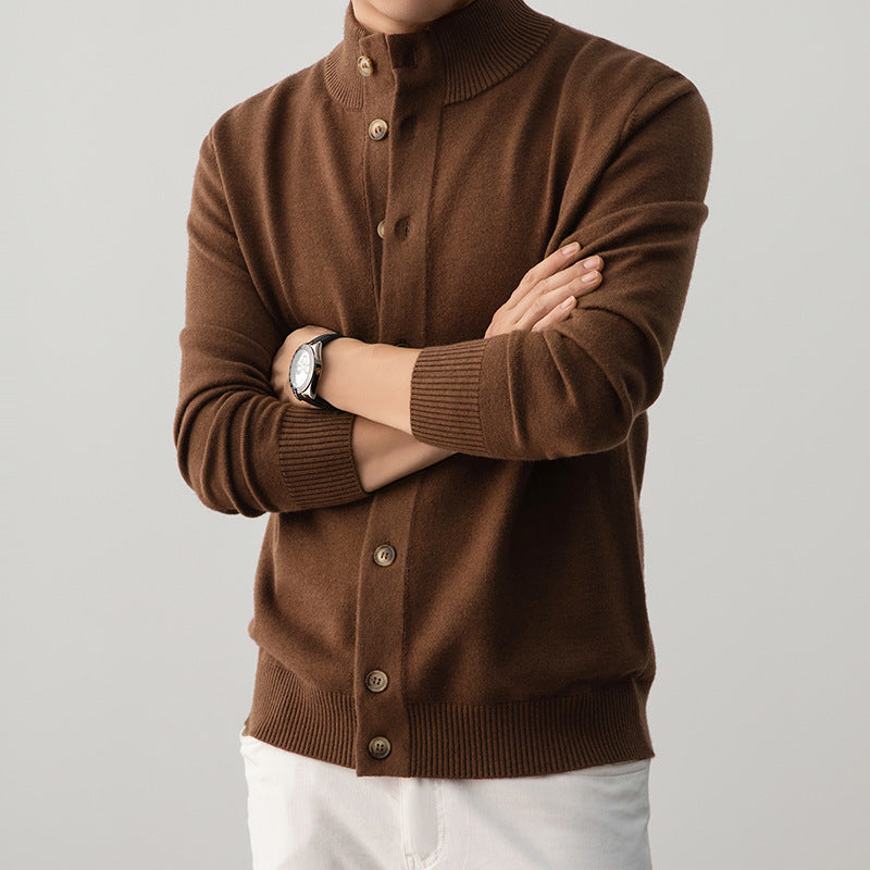Herren Strickjacke mit dickem Rollkragen - Silah