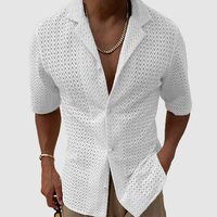 Aaron - Chemise tricotée de couleur unie