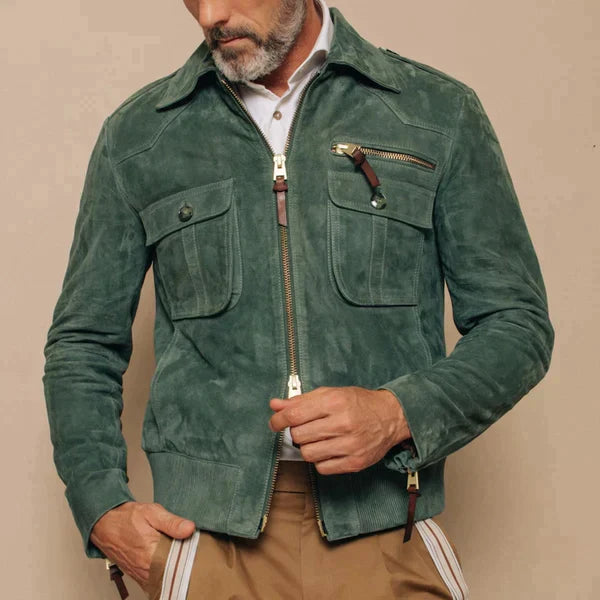 John - Herren-Retro-Reversjacke aus Wildleder