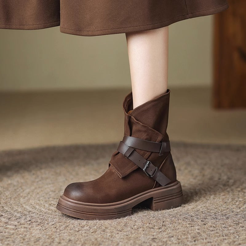 Damenstiefeletten im Retro-Vintage-Stil - Elske