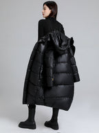 Lange Jacke mit Stepp-Effekt für Frauen - Eryndel