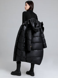 Veste longue à effet matelassé pour femmes - Eryndel