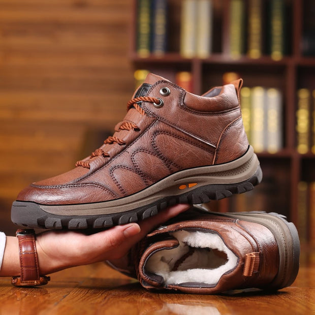 Herren-Lederstiefel mit warmem Futter und strapazierfähiger Sohle - Ian