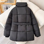 Modischer Damen Wintermantel mit verstellbarem Gürtel - Freja