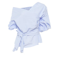 Noelle - Blouse courte croisée en dentelle
