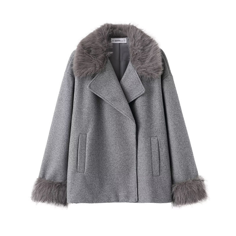 Cape-Mantel mit Wickelkragen für Damen - Potter
