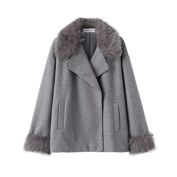 Cape-Mantel mit Wickelkragen für Damen - Potter