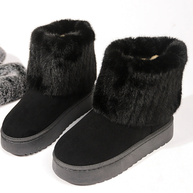Damen-Winterstiefel mit Kunstfellmanschette - Ivanna