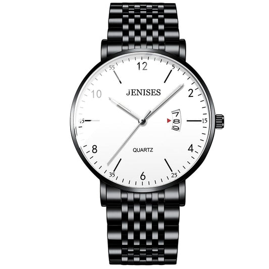 Montre pour hommes en acier inoxydable avec cadran numéroté