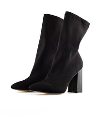 Soauzha - Bottes à Talons Épais en Laine