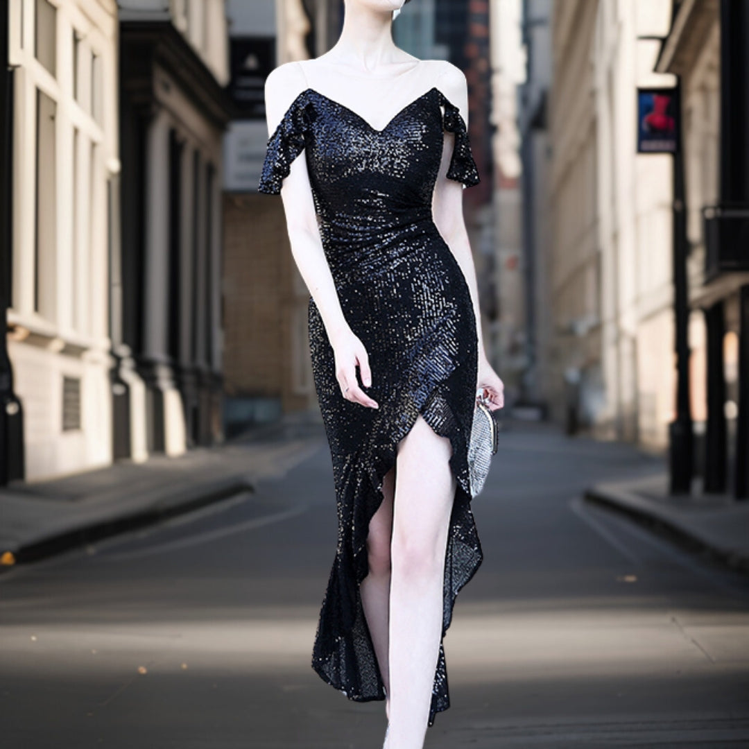 Concetta - Eleganter Pailletten Abendkleid