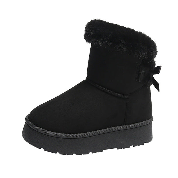 Damen-Winterstiefelette mit Schleife und Thermofutter - Bianka