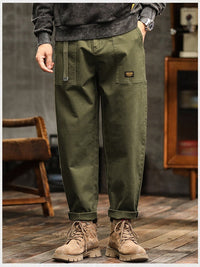 Pantalon décontracté pour homme en coton résistant, droit, style cargo - Marcos