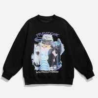 Arietty - Lässiges Sweatshirt mit Katzenmotiv aus Baumwolle