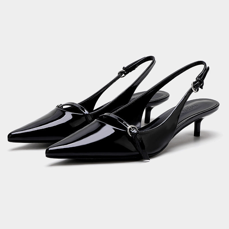 Damen Schuhe mit spitzem Absatz und Hardware-Riemen - Solène