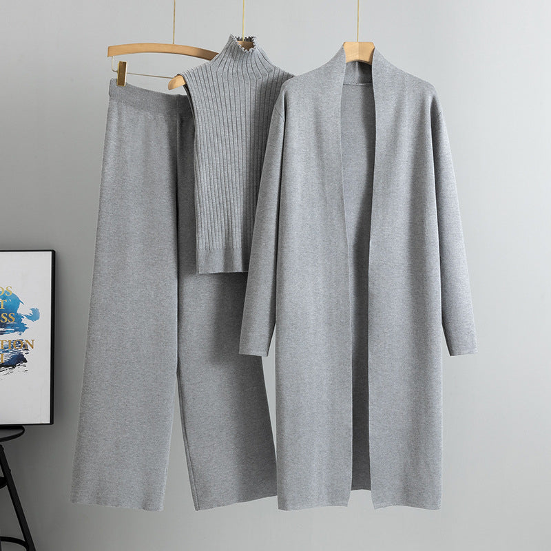 Dreiteiliges Winter-Strickset - Isolde