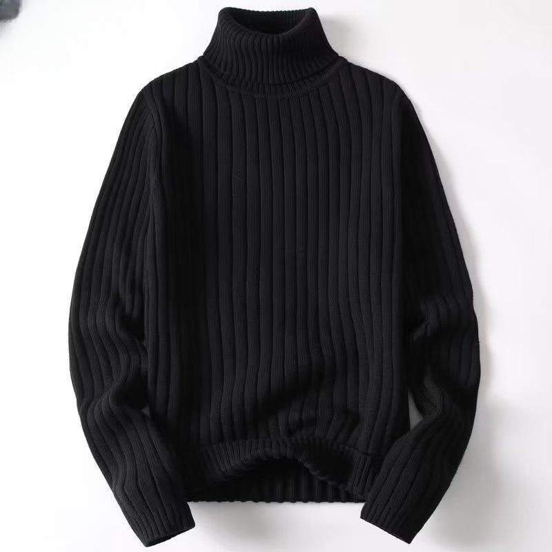 Herren-Rippstrick-Rollkragenpullover - Darel