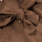 Zweireihiger Trenchcoat mit Samtaufschlägen - Alana