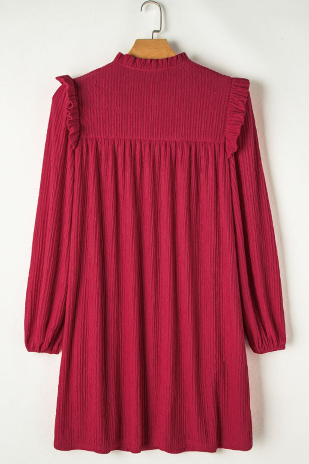 Danissa - Robe à manches longues à volants et à encoches
