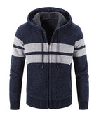 Herrenstrickjacke mit Kapuze und Thermofutter - Tobias