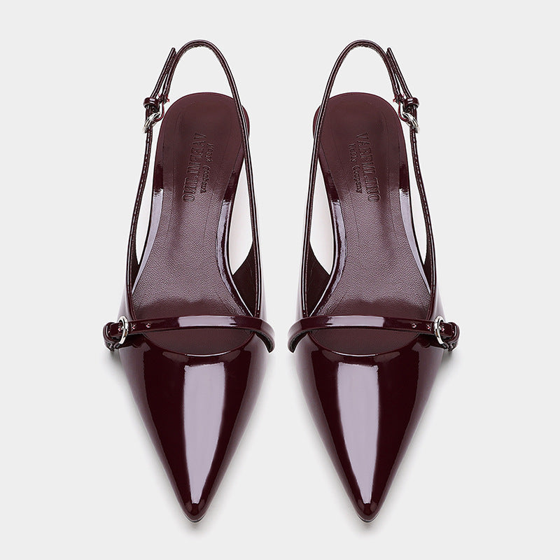 Damen Schuhe mit spitzem Absatz und Hardware-Riemen - Solène