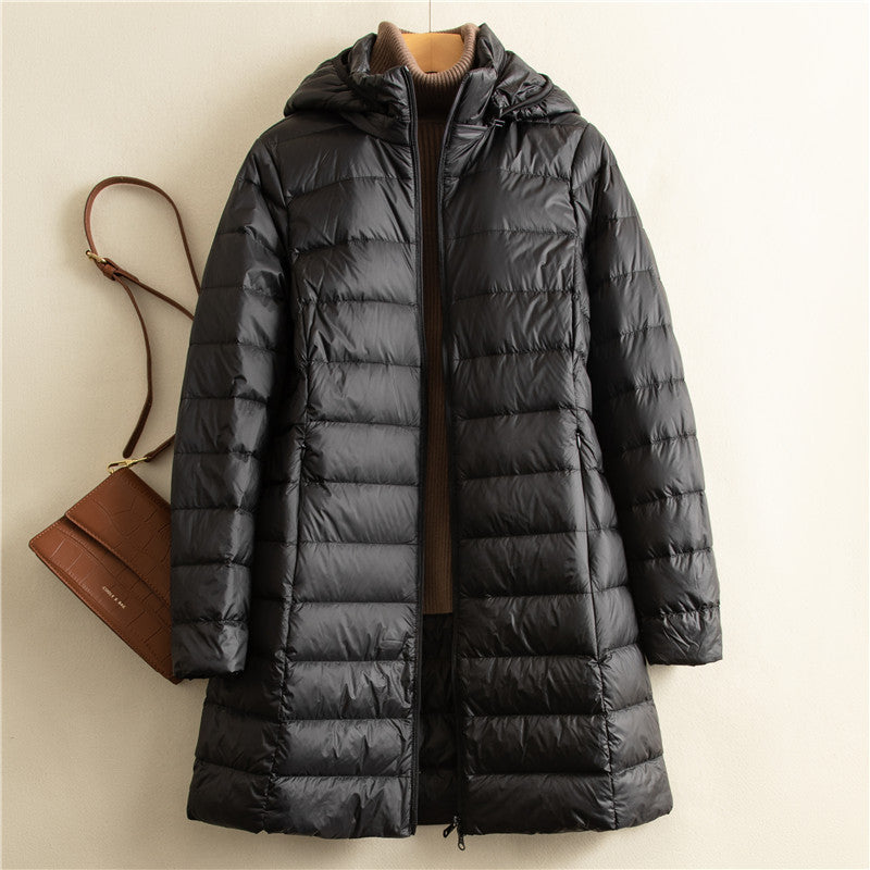 Lange Damenjacke mit Kapuze - Freja