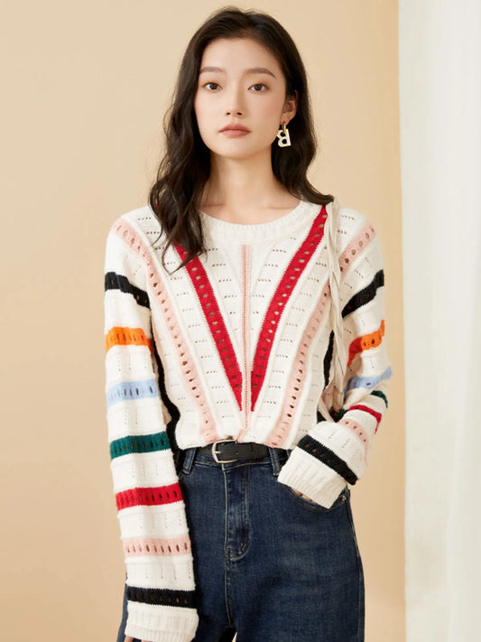 Pull Asymétrique Amassée pour femme