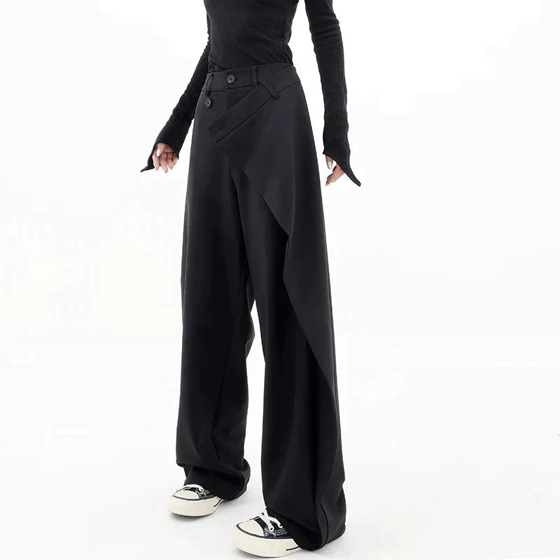 Abby - Pantalon baggy assymétrique