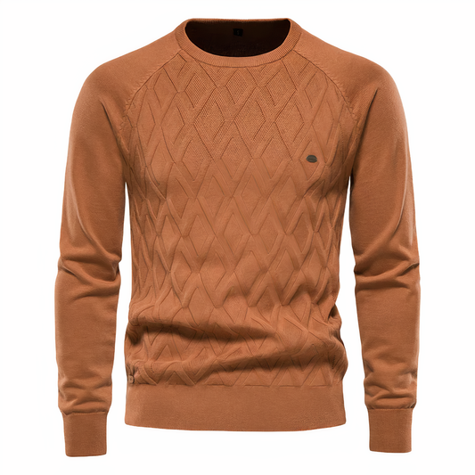 ADAM - Pull en tricot avec motif en losange pour homme