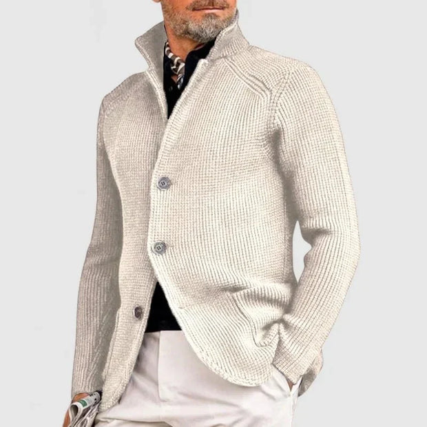 Élégant cardigan pour hommes avec patte de boutonnage