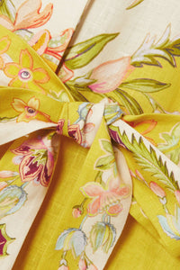 Zireme - Robe midi dégradée citron / crème