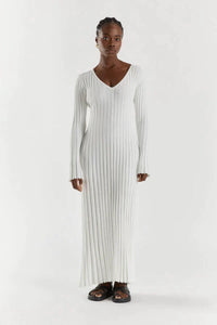 ALINA - Robe en maille manches longues