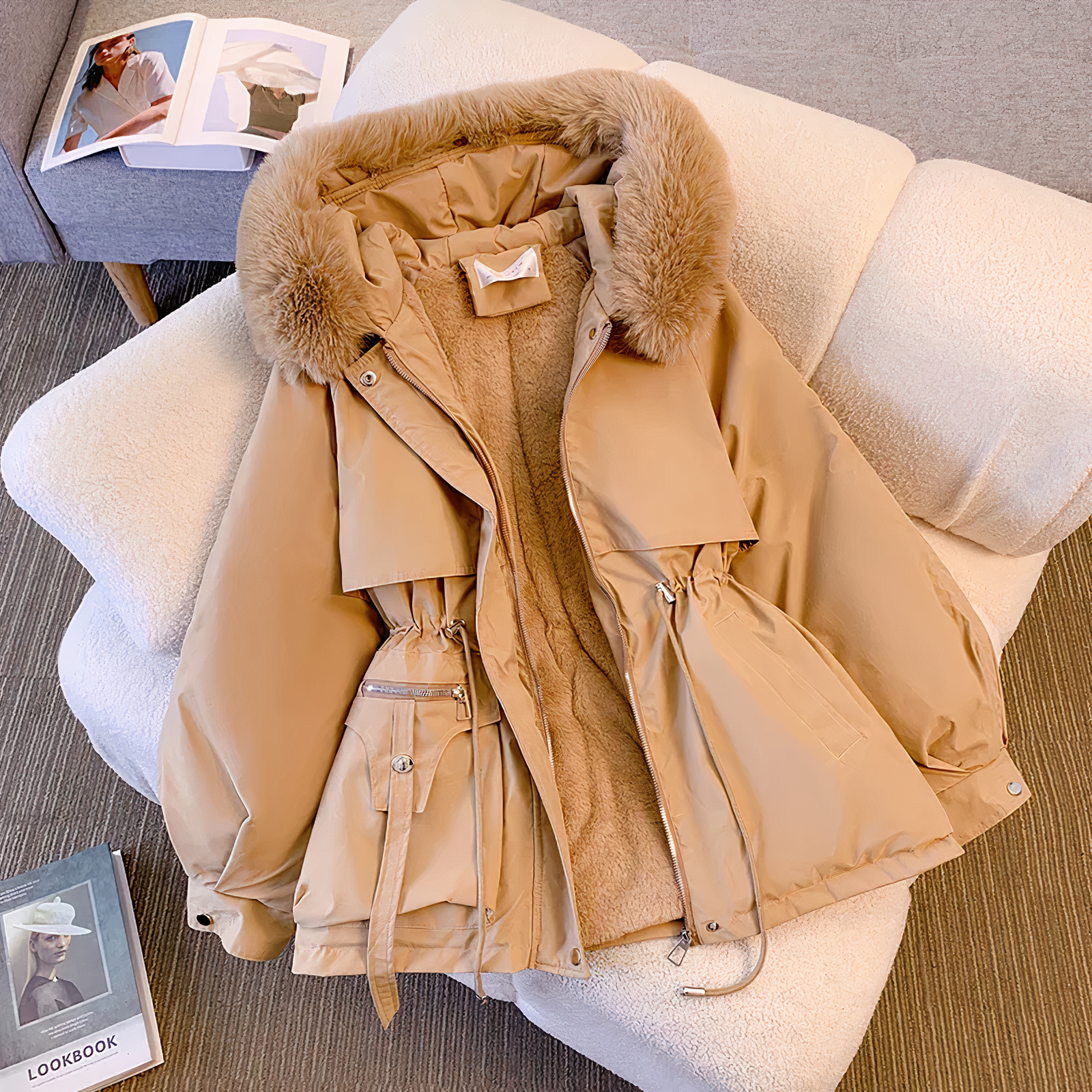 AVIANNA - Winterjacke mit Fellkapuz
