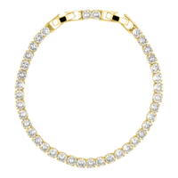 Saini Tennis Bracelet plaqué or 14 carats