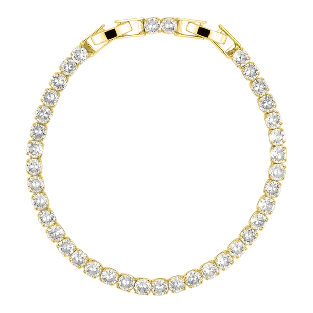 Saini Tennis Bracelet plaqué or 14 carats