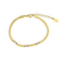 Signature Sleek Bracelet plaqué or 14 carats