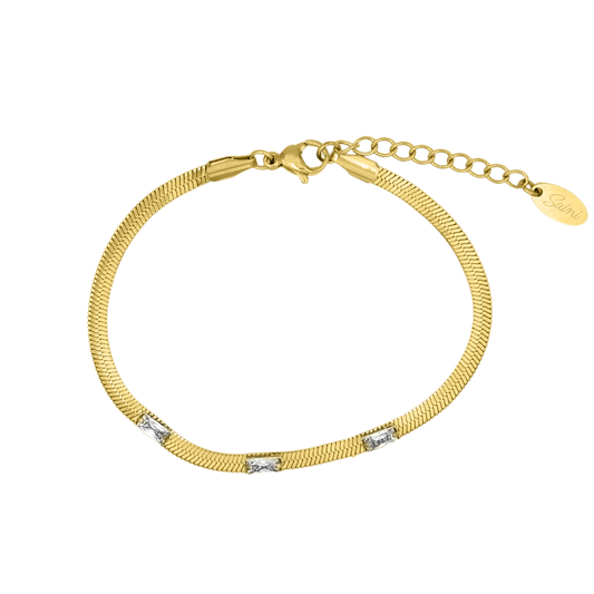 Signature Sleek Bracelet plaqué or 14 carats