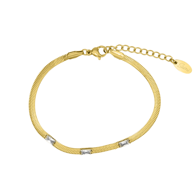 Signature Sleek Bracelet plaqué or 14 carats