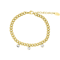 Signature Stones Bracelet plaqué or 14 carats
