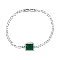Bracelet Tennis Emerald 14K plaqué or