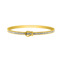 Element Love Baguette Bracelet-jonc plaqué or 14 carats