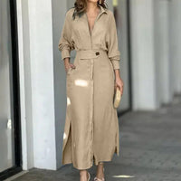 Rebecca - Robe à manches longues avec ceinture réglable