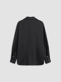 Clara - Chemise col montant à boutons, taille oversize