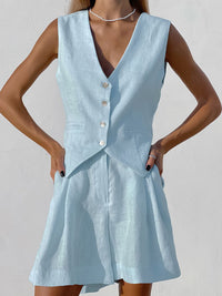Xenia - Ensemble gilet et pantalon sans manches Chic pour femme