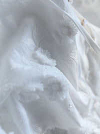 Sophie - Chemisier oversize à fleurs brodées semi-transparentes
