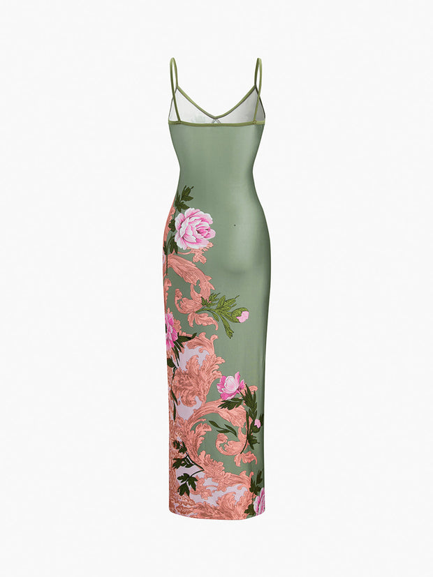Ava - Robe longue à fleurs d'été