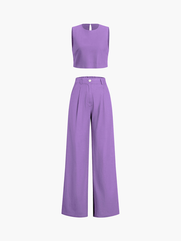 Esther - Ensemble pantalon deux pièces Boho