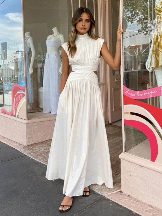 Daisy - Robe longue à encolure dégagée et décolletée
