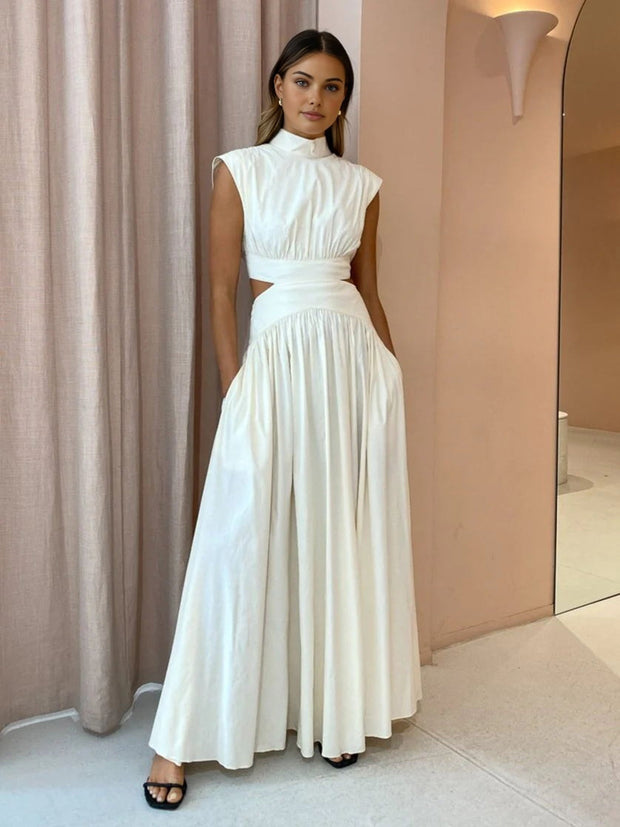 Daisy - Robe longue à encolure dégagée et décolletée
